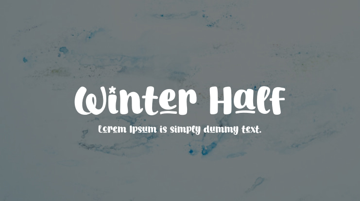 Winter Half Font