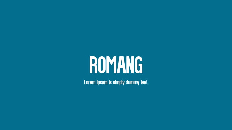 ROMANG Font Family