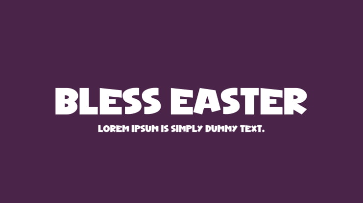 BLESS EASTER Font