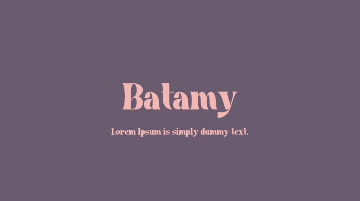 Batamy Font