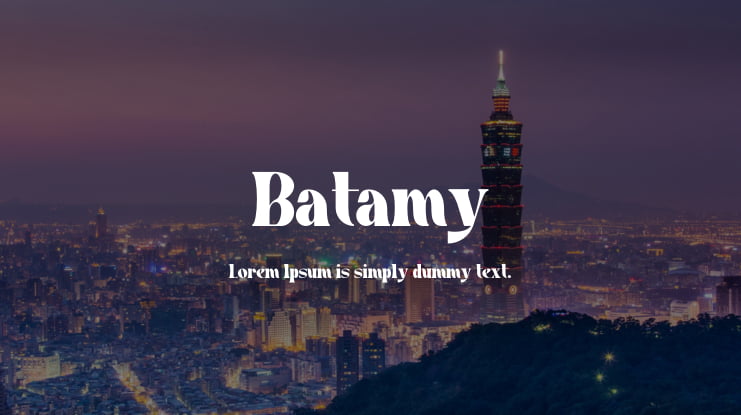 Batamy Font