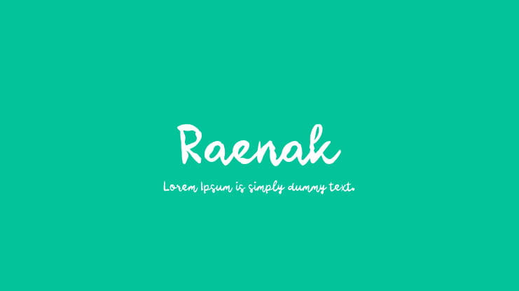 Raenak Font