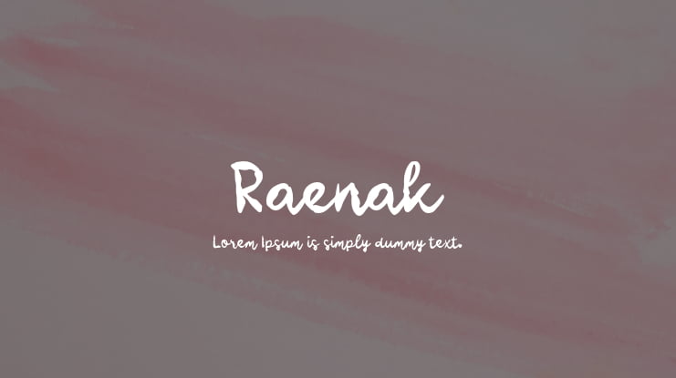 Raenak Font