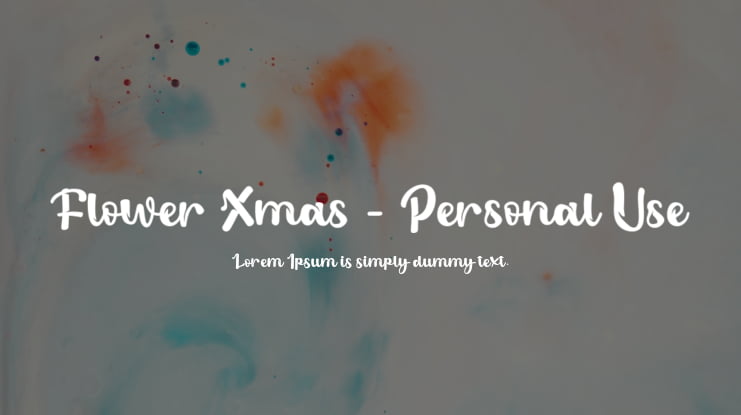 Flower Xmas - Personal Use Font