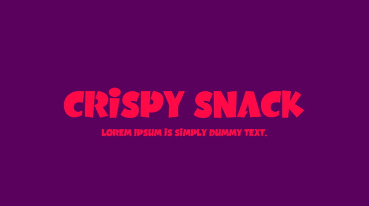 Crispy Snack Font