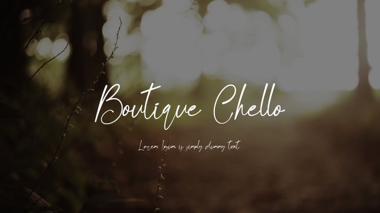 Boutique Chello Font