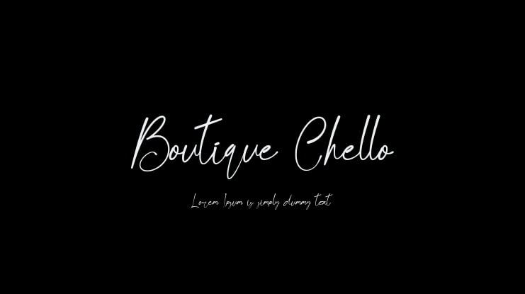 Boutique Chello Font