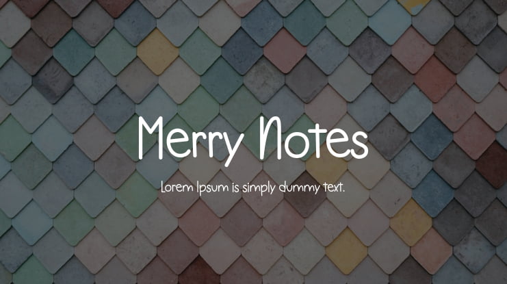 Merry Notes Font