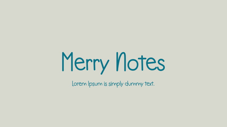 Merry Notes Font