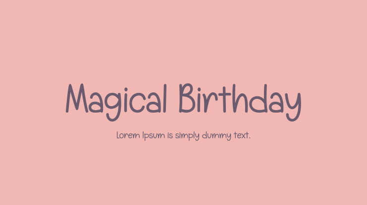 Magical Birthday Font