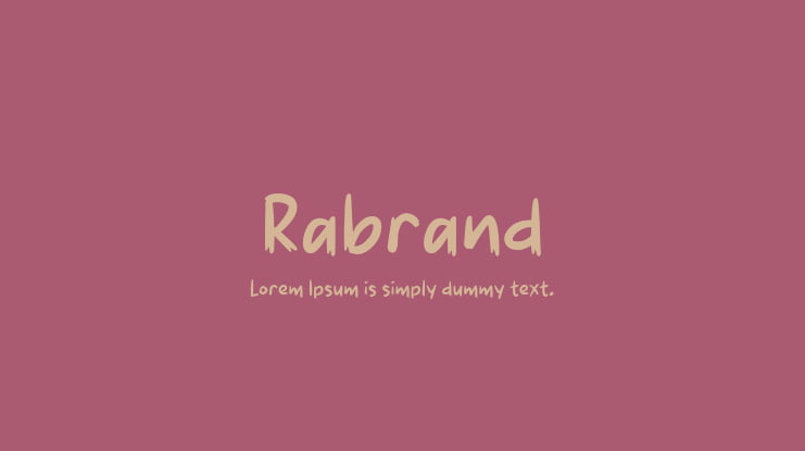 Rabrand Font