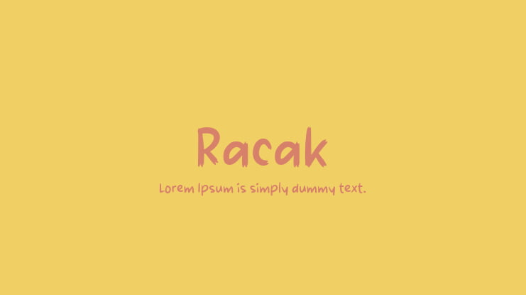 Racak Font