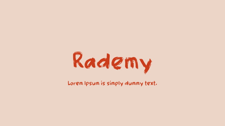 Rademy Font