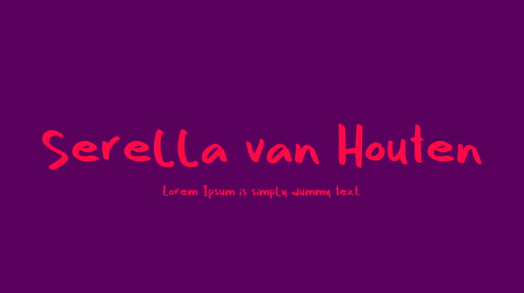 Serella van Houten Font