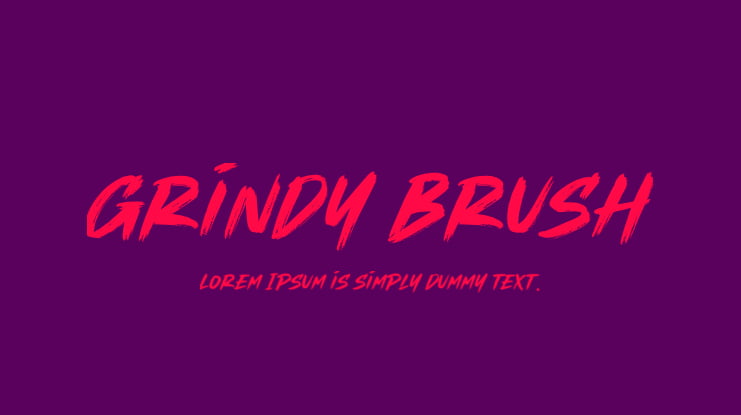 Grindy Brush Font