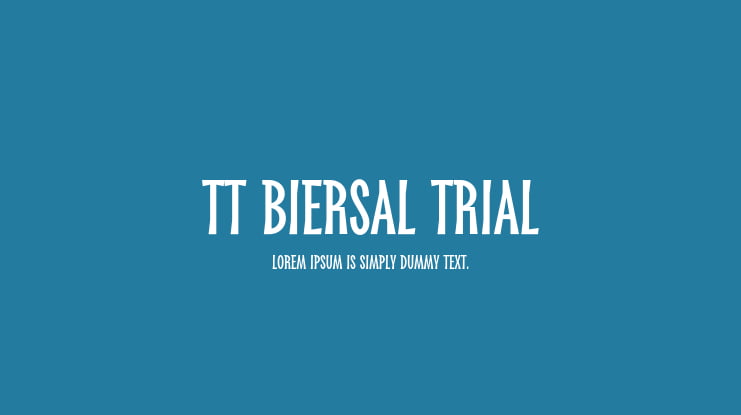 TT Biersal Trial Font Family