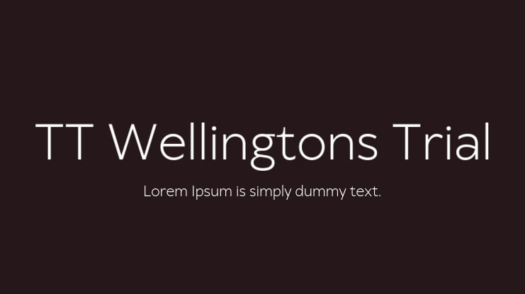 TT Wellingtons Trial Font Family