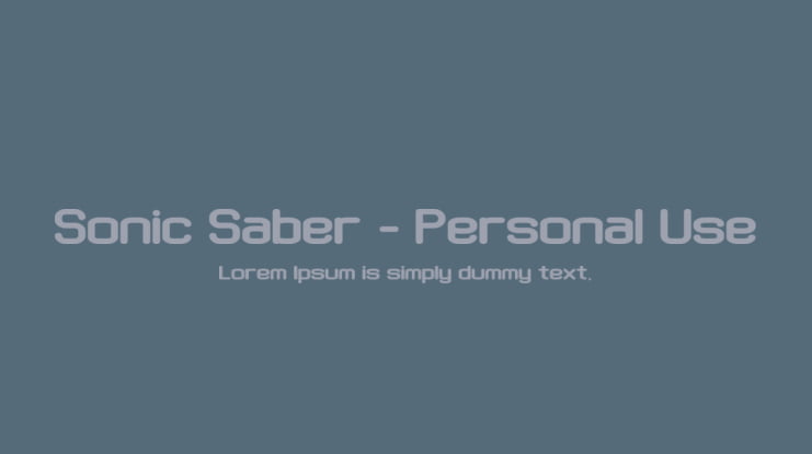 Sonic Saber - Personal Use Font