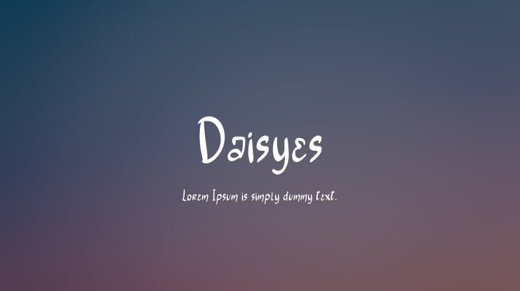 Daisyes Font Family