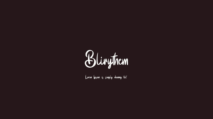 Blirythem Font