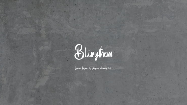 Blirythem Font