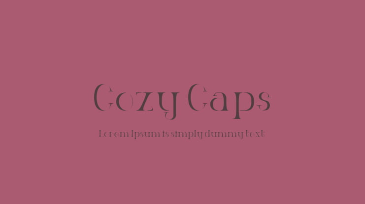 Cozy Caps Font Family