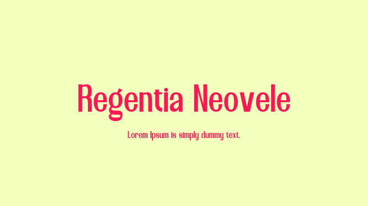 Regentia Neovele Font