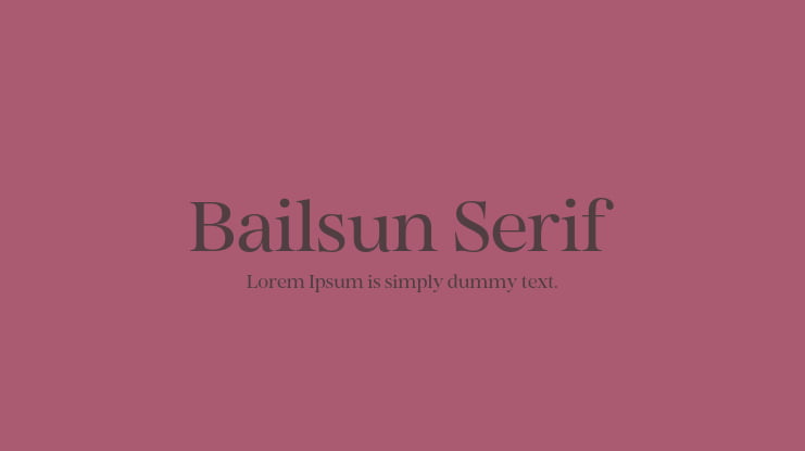 Bailsun Serif Font Family