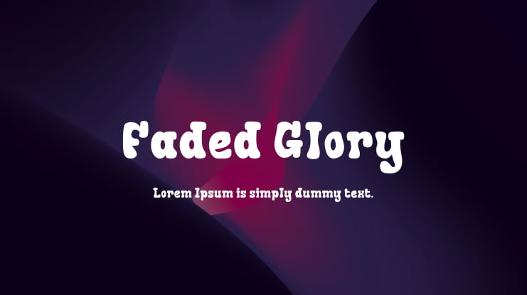 Faded Glory Font Family