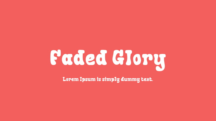 Faded Glory Font Family