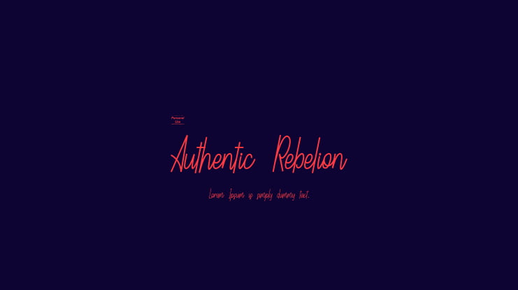 Authentic Rebelion Font