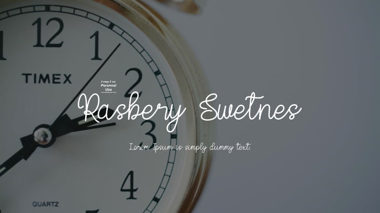 Rasbery Swetnes Font