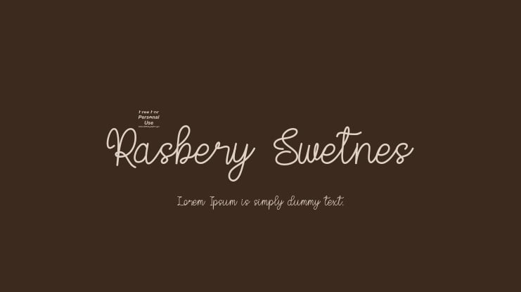 Rasbery Swetnes Font