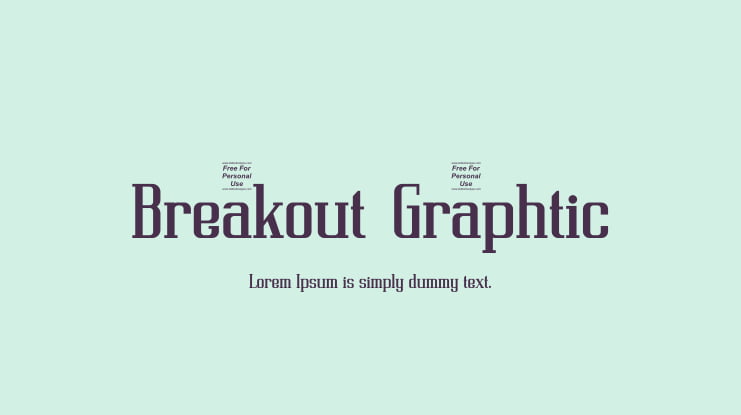 Breakout Graphtic Font