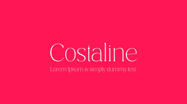 Costaline Font Family