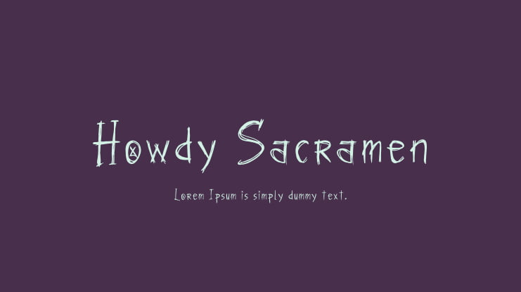 Howdy Sacramen Font Family