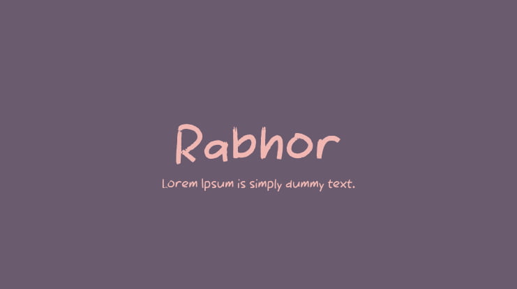 Rabhor Font