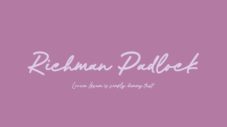 Richman Padlock Font