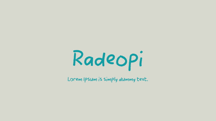 Radeopi Font