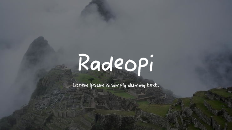 Radeopi Font