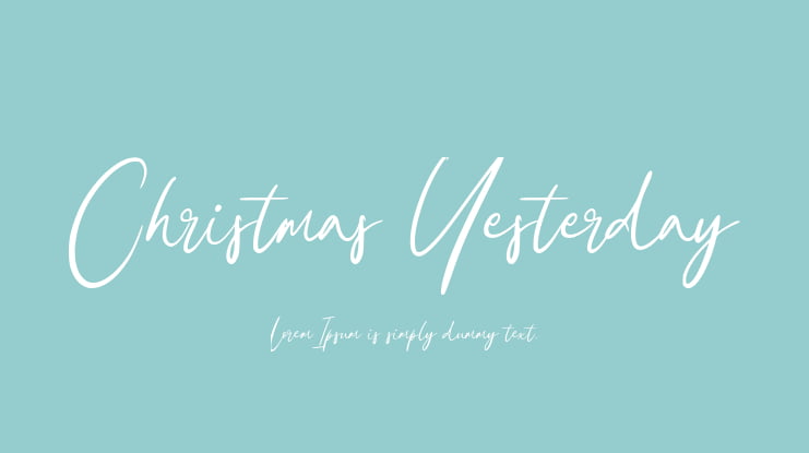 Christmas Yesterday Font