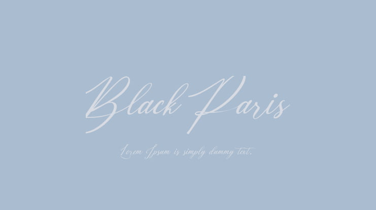 Black Paris Font