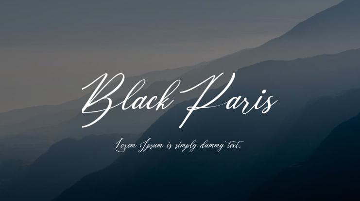 Black Paris Font