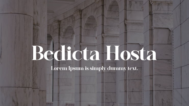 Bedicta Hosta Font Family