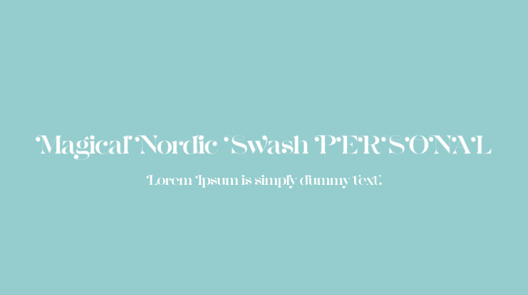 Magical Nordic Swash PERSONAL Font Family