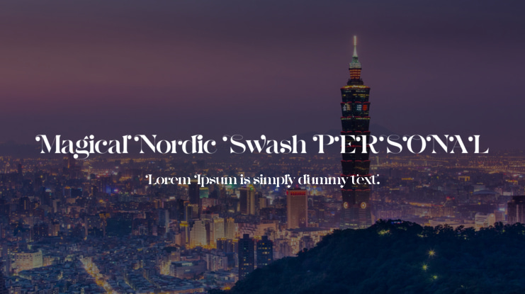 Magical Nordic Swash PERSONAL Font Family