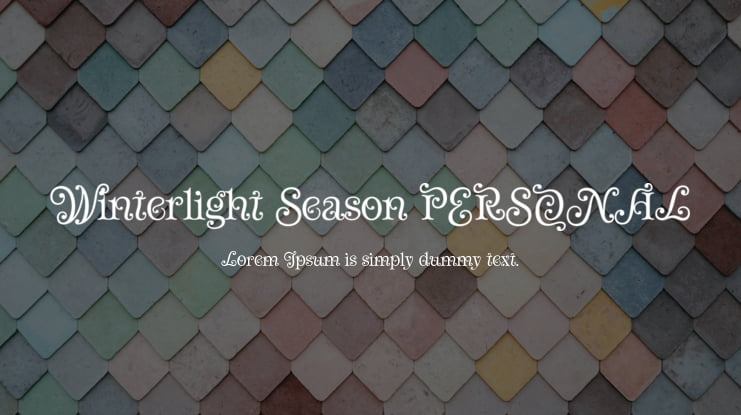 Winterlight Season PERSONAL Font Family