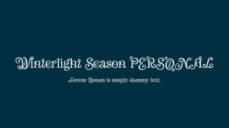 Winterlight Season PERSONAL Font Family