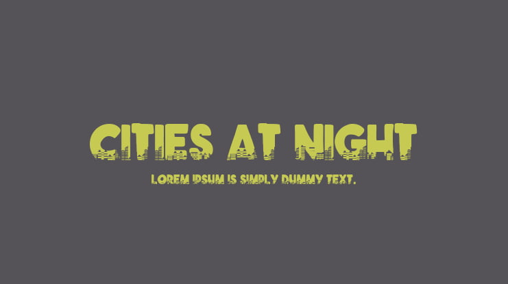 Cities at Night Font