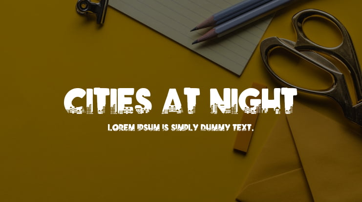 Cities at Night Font